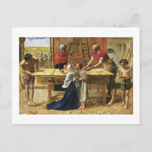 Kristus i Hans Far Carpenter Shop Vykort