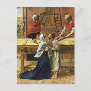 Kristus i Hans Far Carpenter Shop Vykort