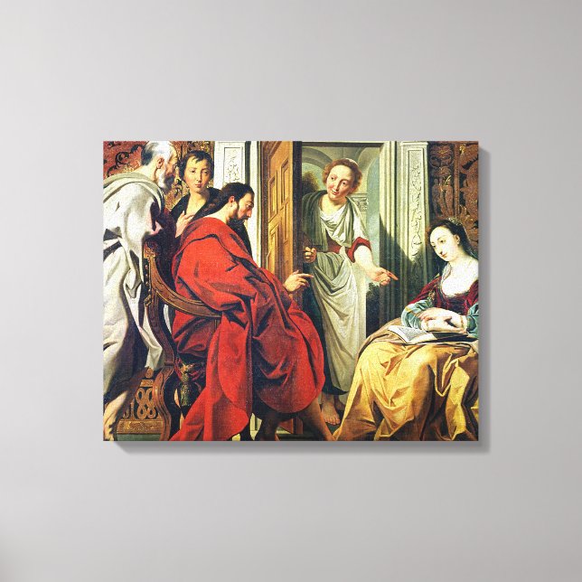 Kristus i House of Martha and Mary of Bethany Canvastryck (Framsida)