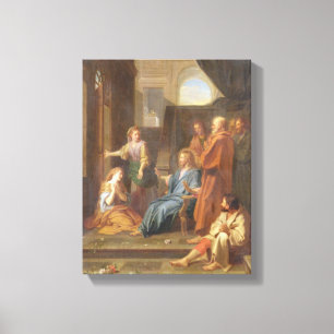 Kristus i huset av Martha och Mary Canvastryck
