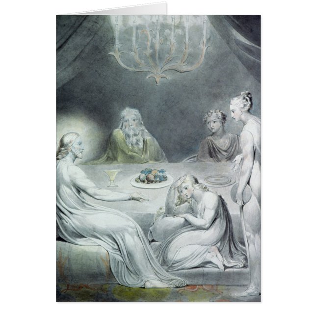 Kristus i huset av Martha och Mary Hälsningskort (Framsidan)