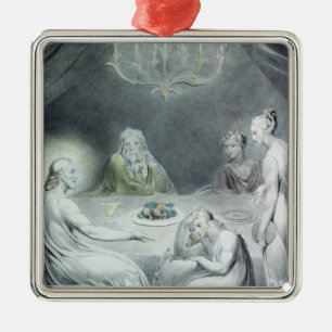 Kristus i huset av Martha och Mary Julgransprydnad Metall
