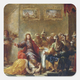 Kristus i huset av Simon phariseen, 1660 Fyrkantigt Klistermärke