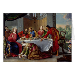 Kristus i huset av Simon phariseen Hälsningskort