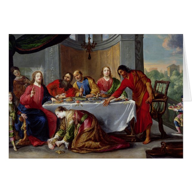 Kristus i huset av Simon phariseen Hälsningskort (Framsidan Horizontal)
