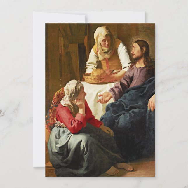 Kristus i huset Martha och Mary Kort (Framsida)