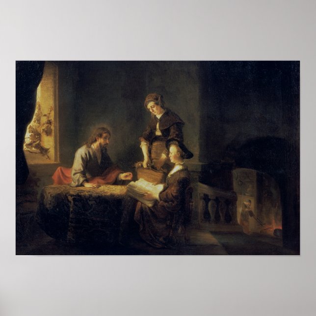 Kristus i huset Martha och Mary Poster (Framsidan)