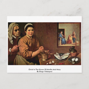 Kristus i huset Martha och Mary Vykort