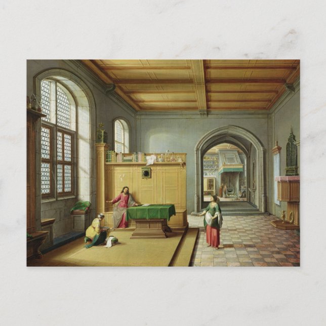 Kristus i huset Martha och Mary Vykort (Framsida)