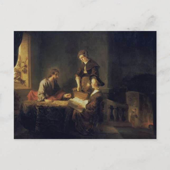 Kristus i huset Martha och Mary Vykort (Framsida)