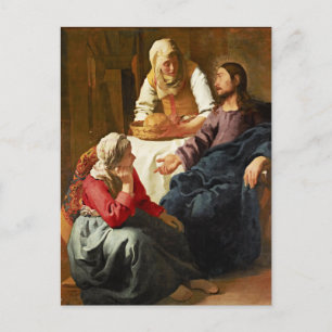 Kristus i huset Martha och Mary Vykort