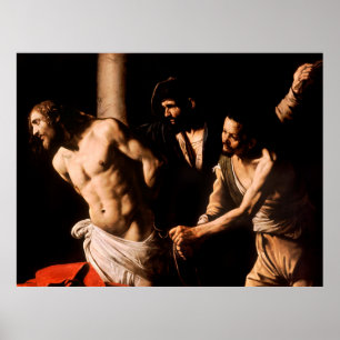 Kristus i kolonnen av Caravaggio (1607) Poster