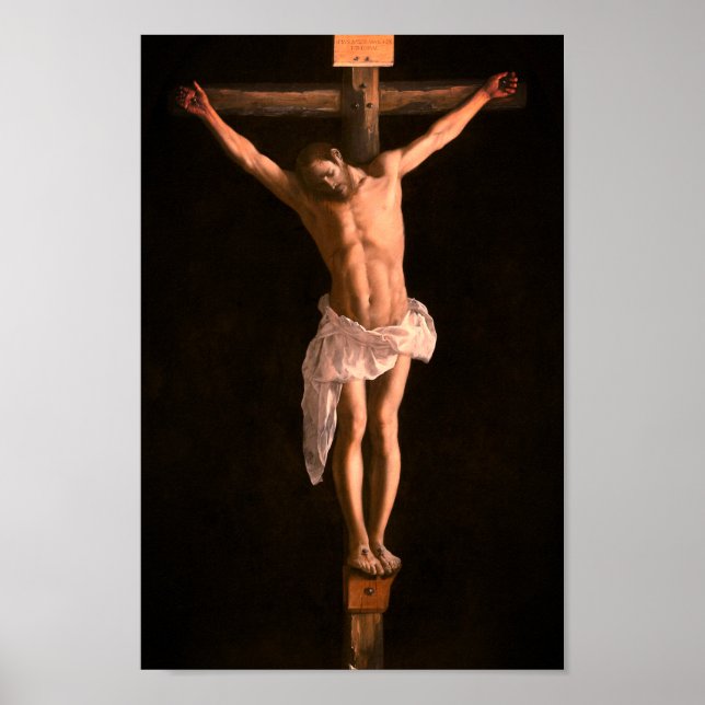 Kristus i Kor av Francisco De Zurbarán Poster (Framsidan)