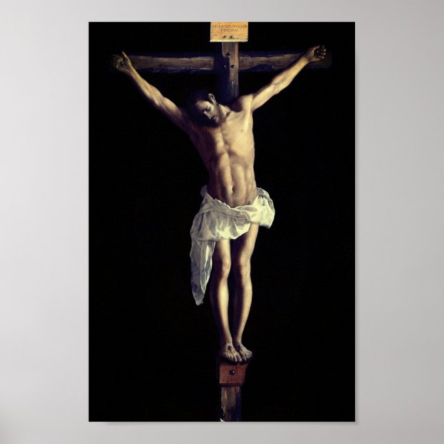 Kristus i Kor av Francisco De Zurbarán Poster (Framsidan)