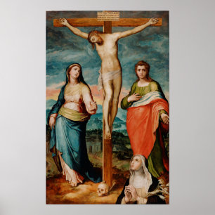 Kristus i Kor med Saints Poster