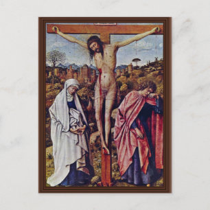 Kristus i Kor mellan Mary och John av Eyck Vykort