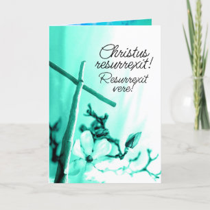 Kristus i latin är Risen Paschal Hälsning Helgkort