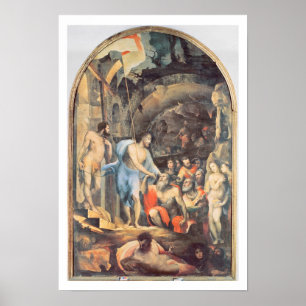 Kristus i Limbo, c.1530-35 (panelen) Poster