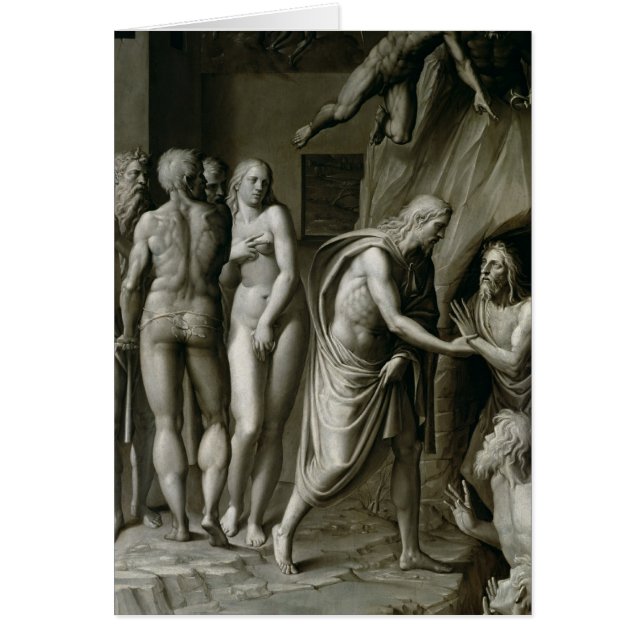 Kristus i Limbo Hälsningskort (Framsidan)