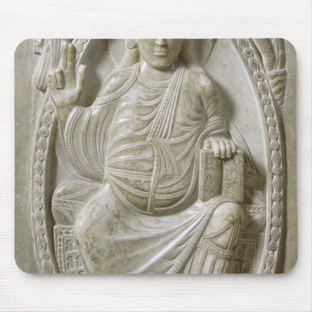 Kristus i majestät, från ambulatoryen musmatta (Framsidan)