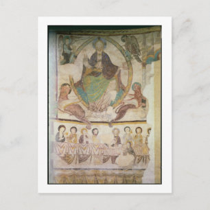 Kristus i Majestät med fyra evangeliska symboler o Vykort