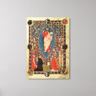 Kristus i majestät med Saints Canvastryck
