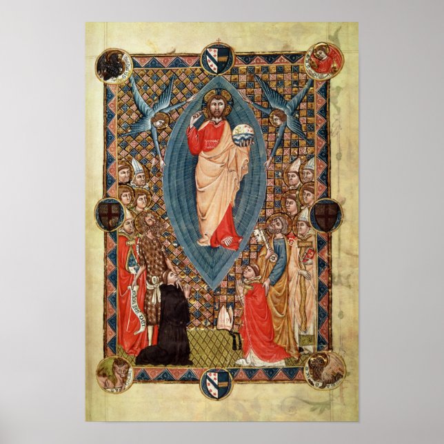 Kristus i Majestät med Saints Poster (Framsidan)