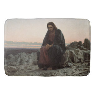 Kristus i öknen (av Ivan Kramskoi) Badrumsmatta