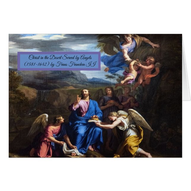 Kristus i öknen hälsningskort (Framsidan Horizontal)