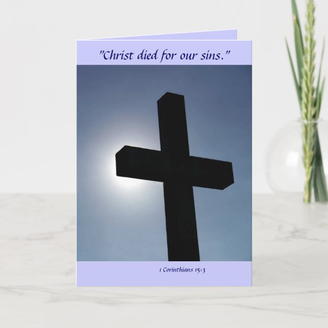 Kristus i påsk Kor dog för vår Sins II Helgkort (Framsida)