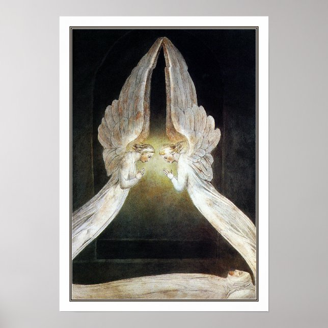 Kristus i Sepulcher, Guardad av Änglar Poster (Framsidan)