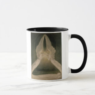 Kristus i sepulchren som bevakas av änglar mugg