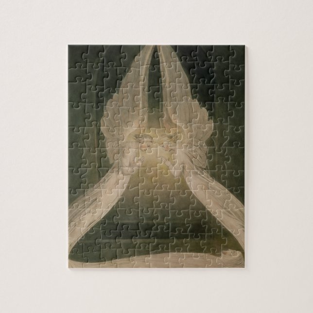 Kristus i sepulchren som bevakas av änglar pussel (Vertikal)