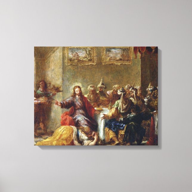 Kristus i Simon Pharisees hus, 1660 Canvastryck (Framsida)