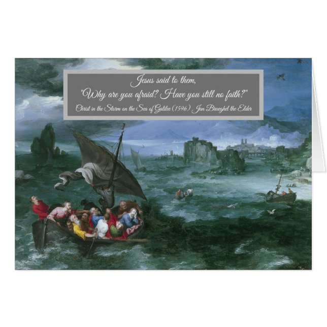 Kristus i stormen hälsningskort (Framsidan Horizontal)