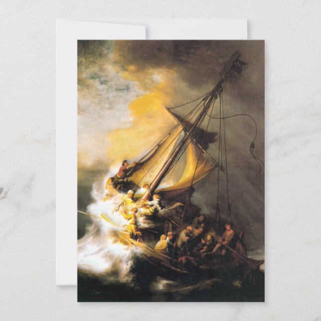 Kristus i stormen på Galilee-Rembrandts hav (Framsida)