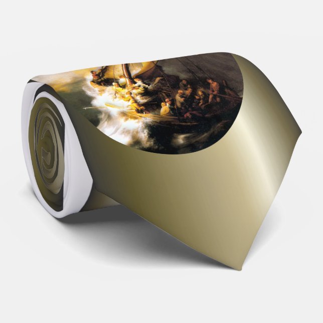 Kristus i stormen på havet av Galilee Rembrandt Slips (Rullad)