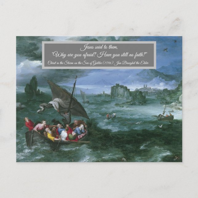 Kristus i stormen vykort (Framsida)