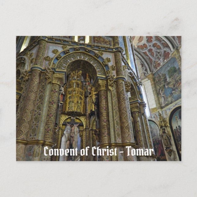 Kristus i Tomar. Portugal Vykort (Framsida)