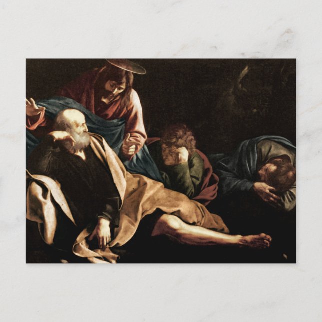 Kristus i trädgården av Caravaggio vykort (Framsida)