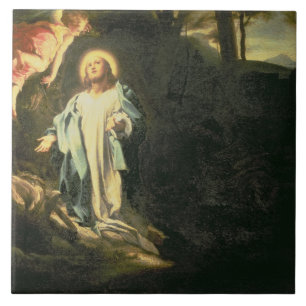 Kristus i trädgården av Gethsemane 3 Kakelplatta