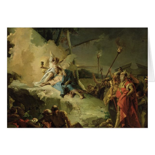 Kristus i trädgården av Gethsemane Hälsningskort (Framsidan Horizontal)