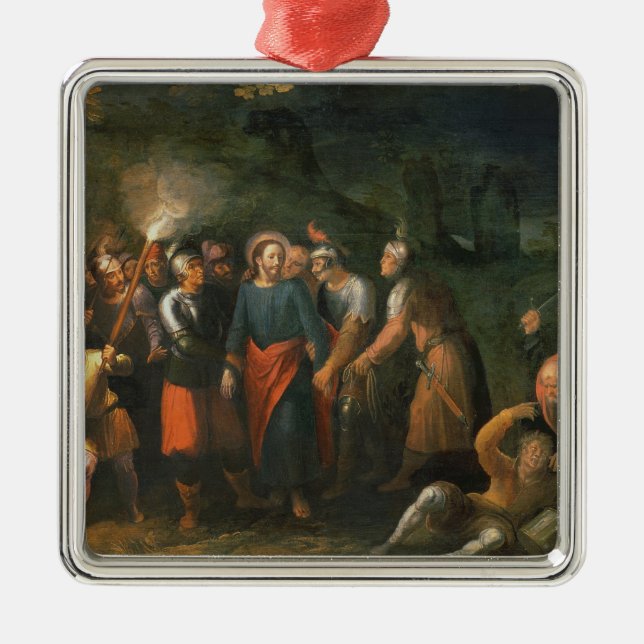 Kristus i trädgården av Gethsemane Julgransprydnad Metall (Framsidan)