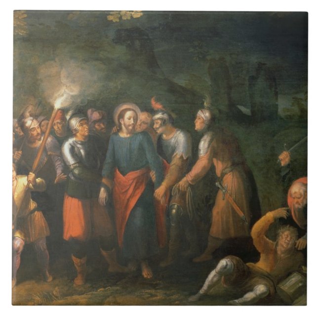 Kristus i trädgården av Gethsemane Kakelplatta (Framsidan)