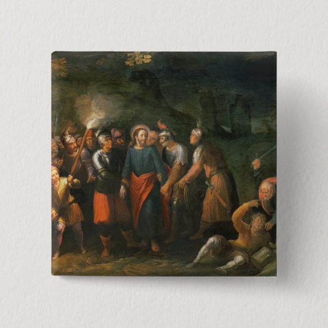 Kristus i trädgården av Gethsemane Knapp (Framsida)