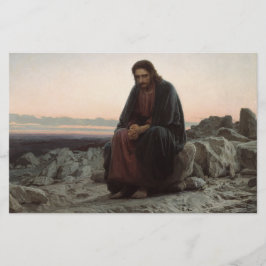 Kristus i Wilderness (av Ivan Kramskoi) Brevpapper