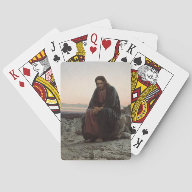 Kristus i Wilderness (av Ivan Kramskoi) Casinokort (Baksidan)