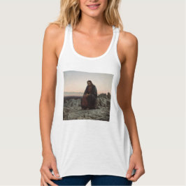 Kristus i Wilderness (av Ivan Kramskoi) Linne Med Racerback