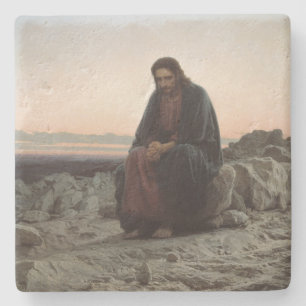 Kristus i Wilderness (av Ivan Kramskoi) Stenunderlägg