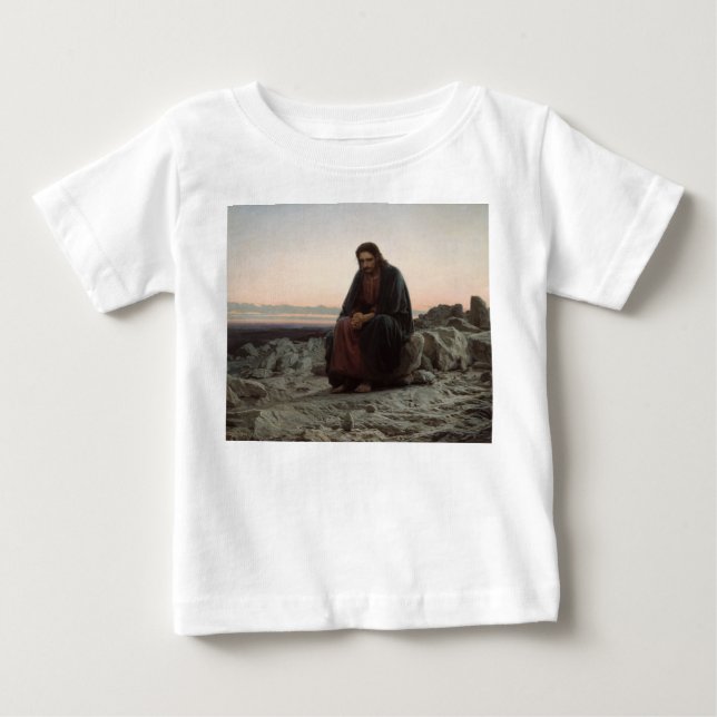 Kristus i Wilderness (av Ivan Kramskoi) T Shirt (Framsida)